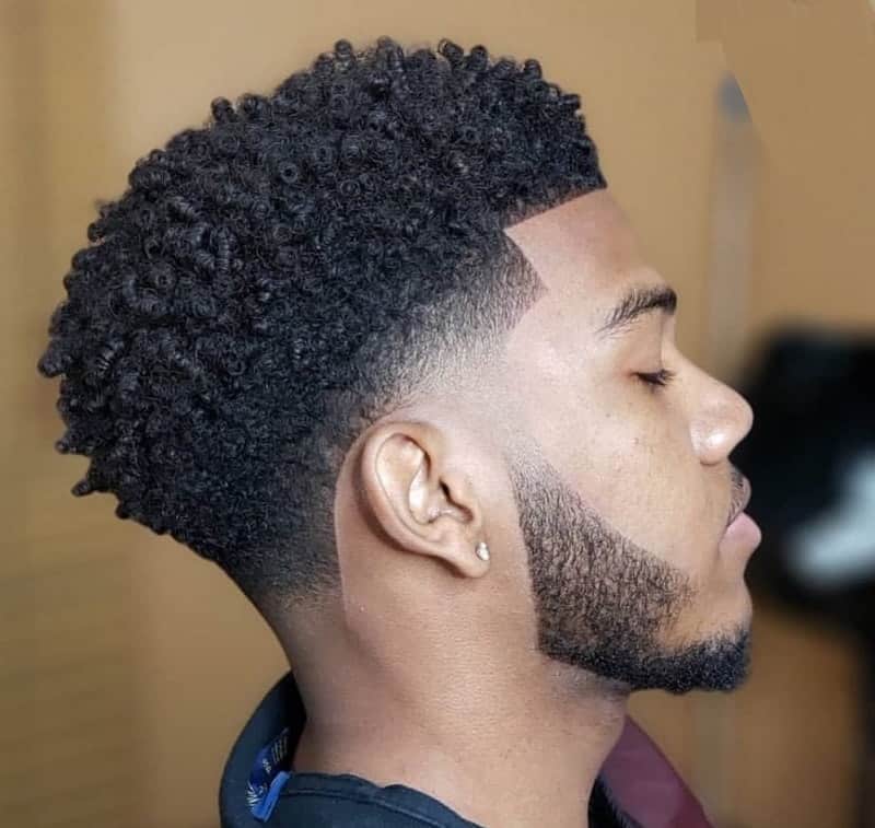 taper fade back of head black man