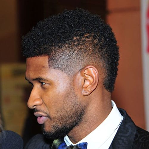 Usher fade curly Short Hairstyle