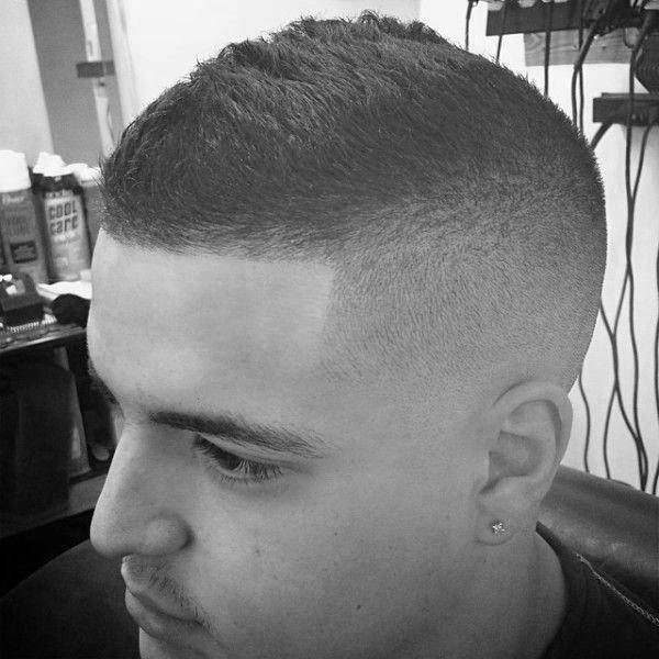 short faux hawk fade