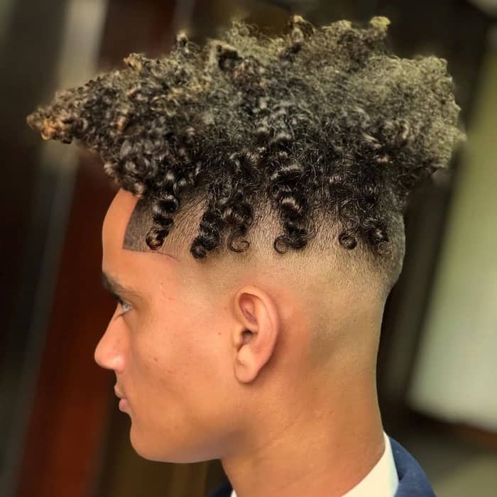 High Top Fade For Curly Hair 