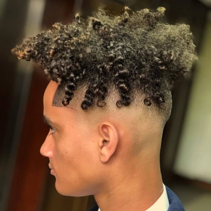 High Top Fade With Designs