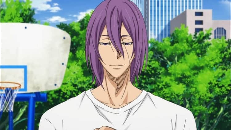 anime guy Atsushi Murasakibara with long hair