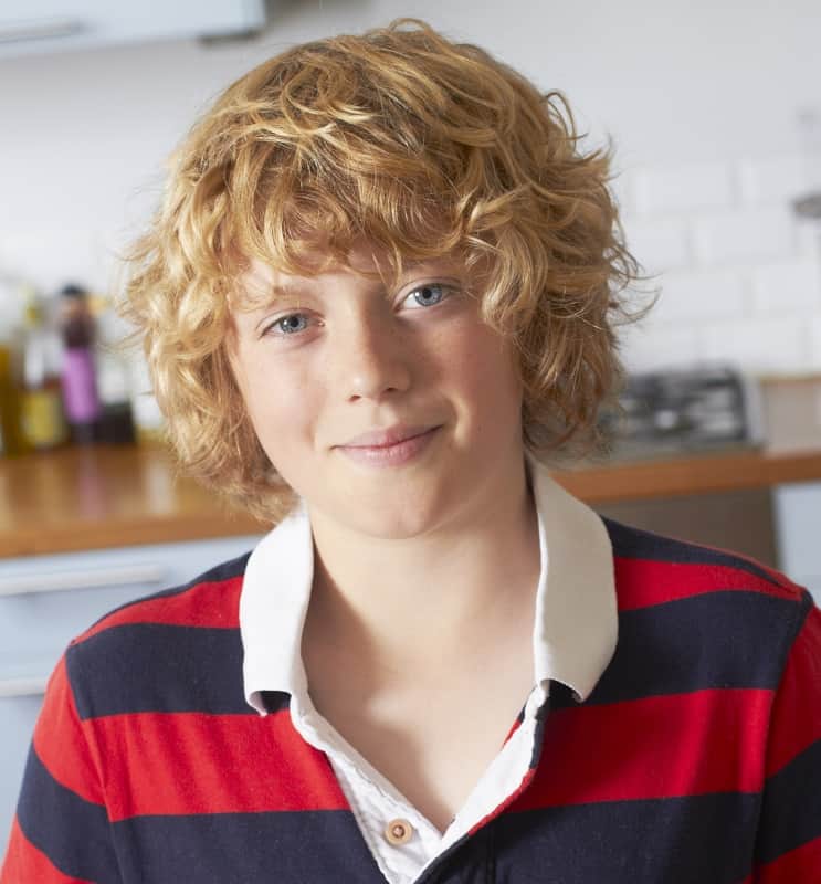 12 year old boy's curly haircut
