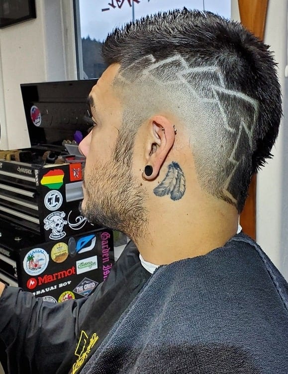Faded Mohawk with Design