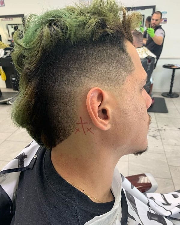 Faux Hawk with Burst Fade