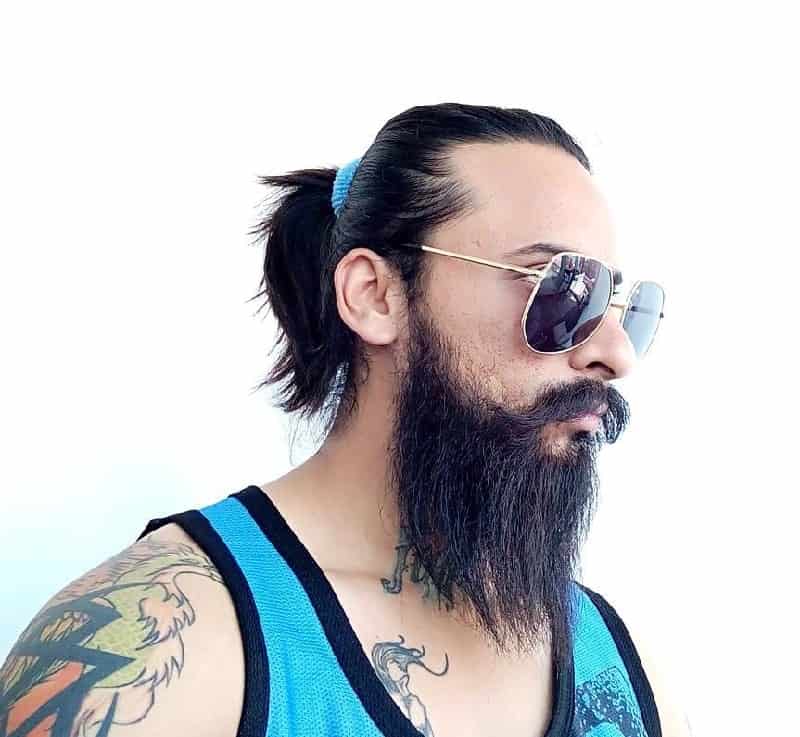 Ponytail with Beard