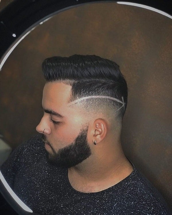 Shadow Fade Haircut with Part