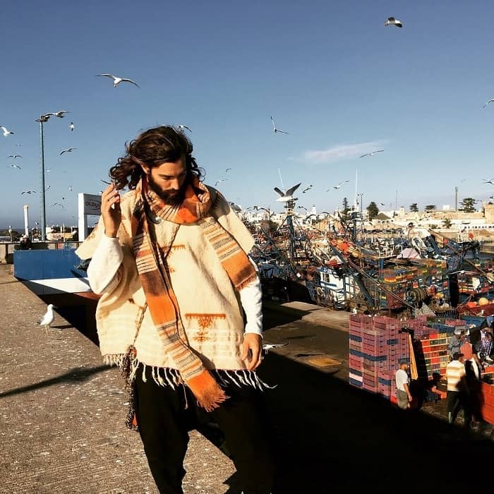 male model with long hairstyle