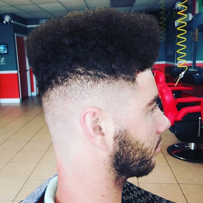 Drop Fade on High Top Hair