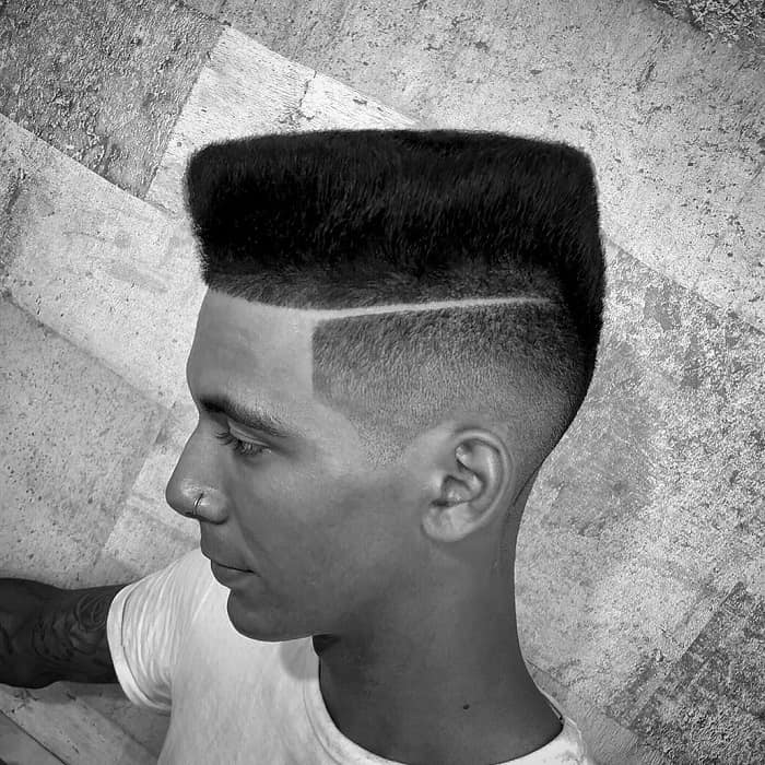 Flat Top Fade with Part