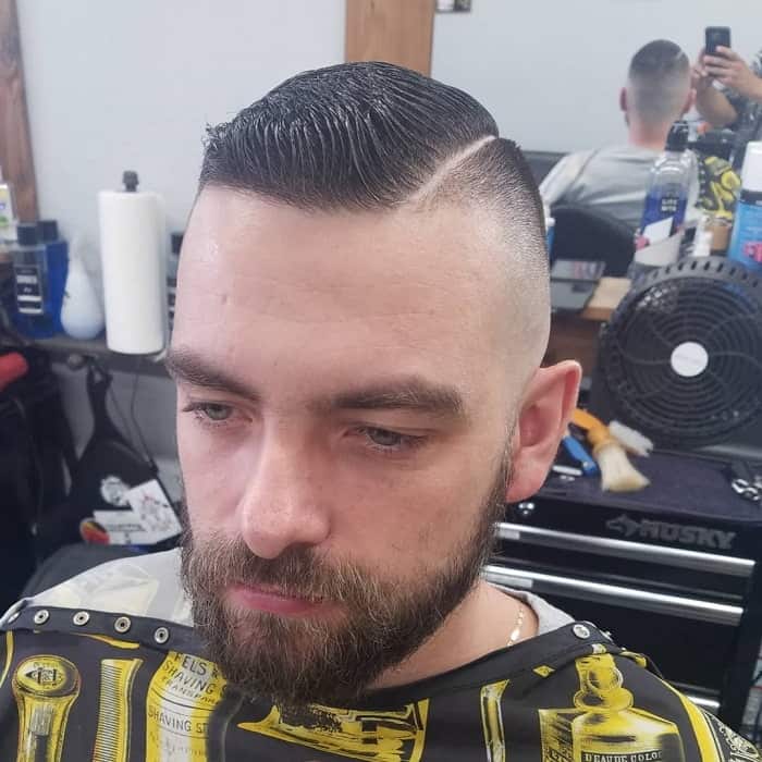 Skin Fade on Side Part Haircut