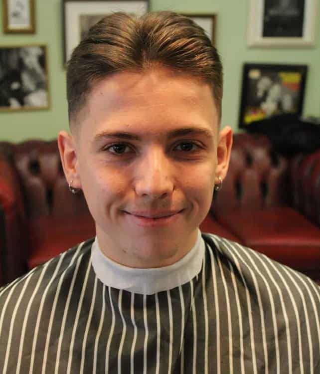 20's Center Part Haircut for Men