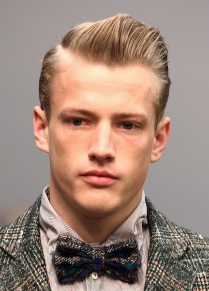 1950's side parted hairstyle