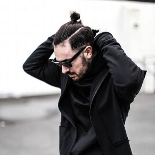 Top Knot samurai hairstyle for men 