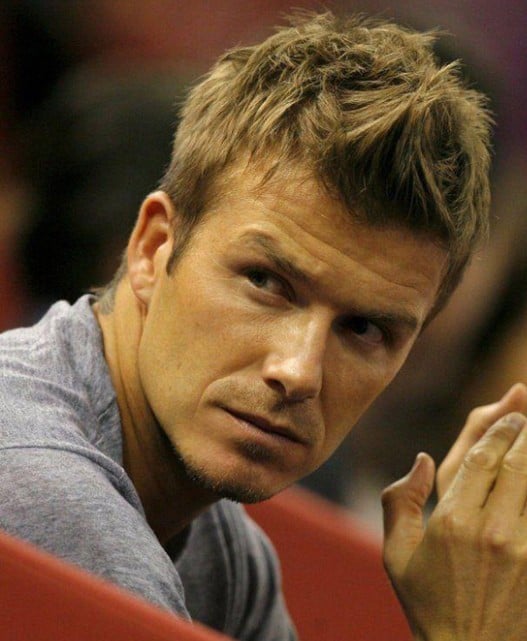 Beckham's short Faux Hawk