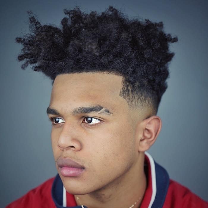 11 Best Taper Fade Haircuts For Curly Hair Cool Men S Hair   2 Afro Curls With Taper Fade 