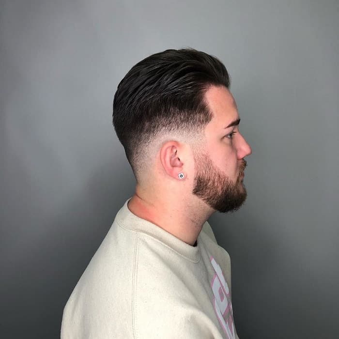 burst fade haircut blue