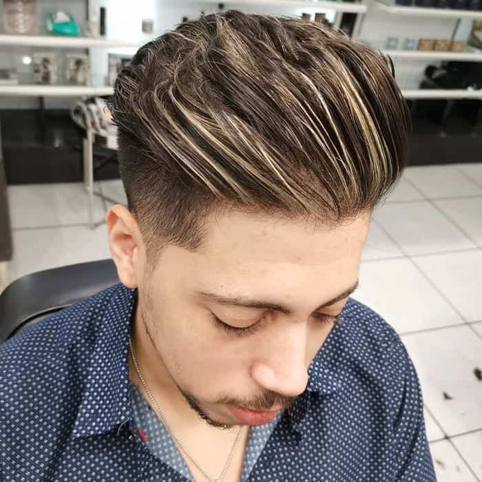 Brown Hair with Blonde Highlights for Men