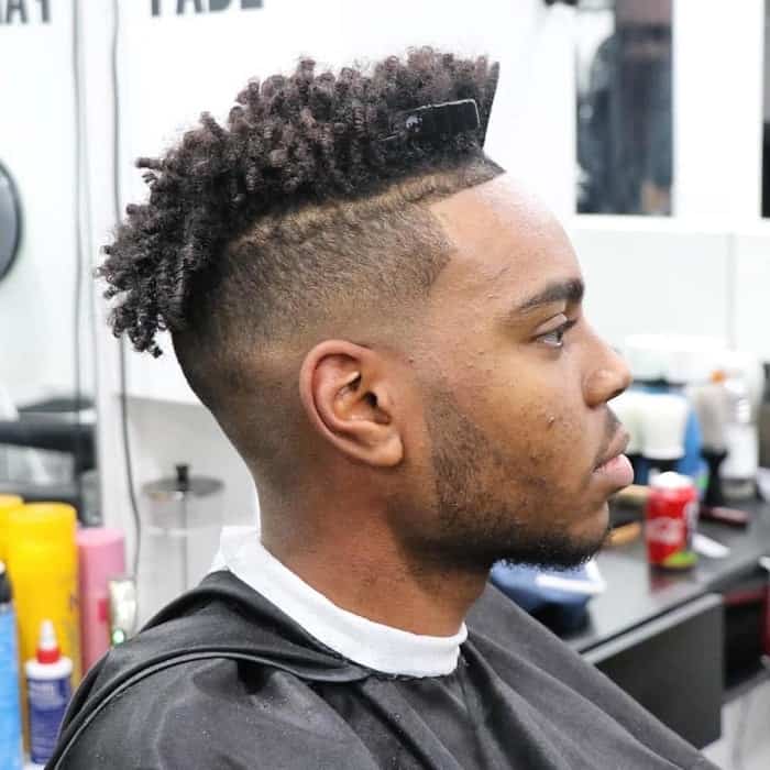 low skin fade for black men