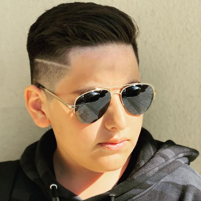  Boys haircut with line