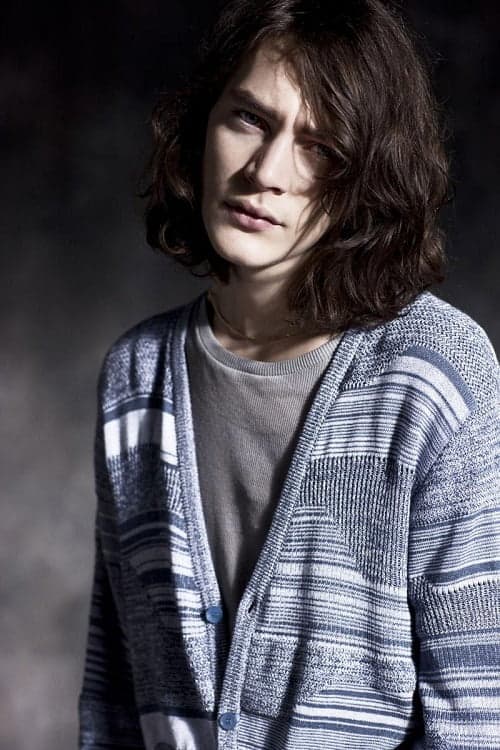 long haired male model