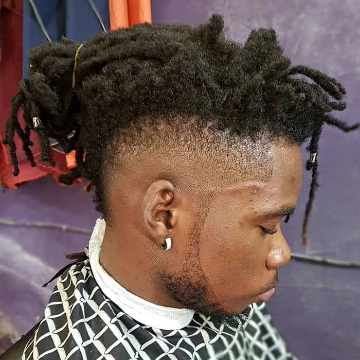 Mohawk Dreads With Fade 