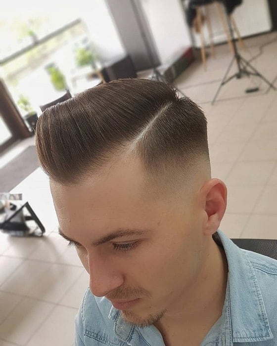 Skin Cut Pompadour Fade