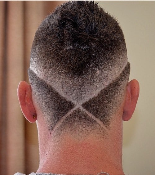 back design in short Faux Hawk