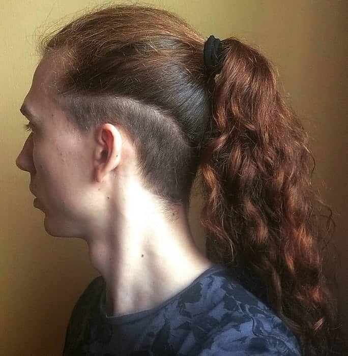 Man Ponytail with Undercut