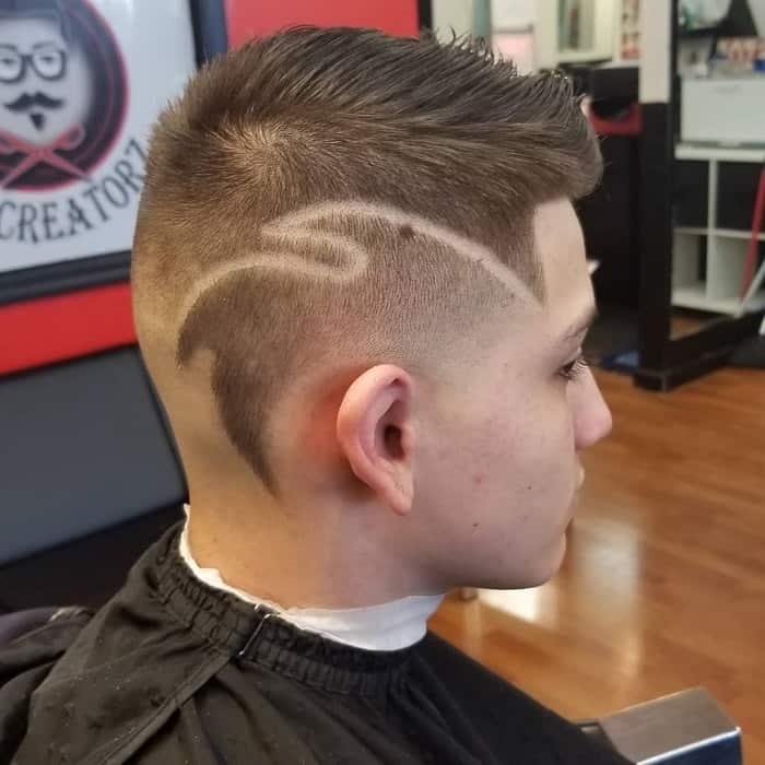 Boy hairstyle with design