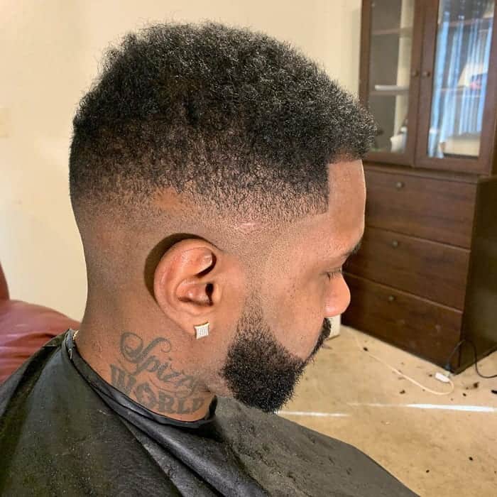 Mid Curly Taper Fade for Men 