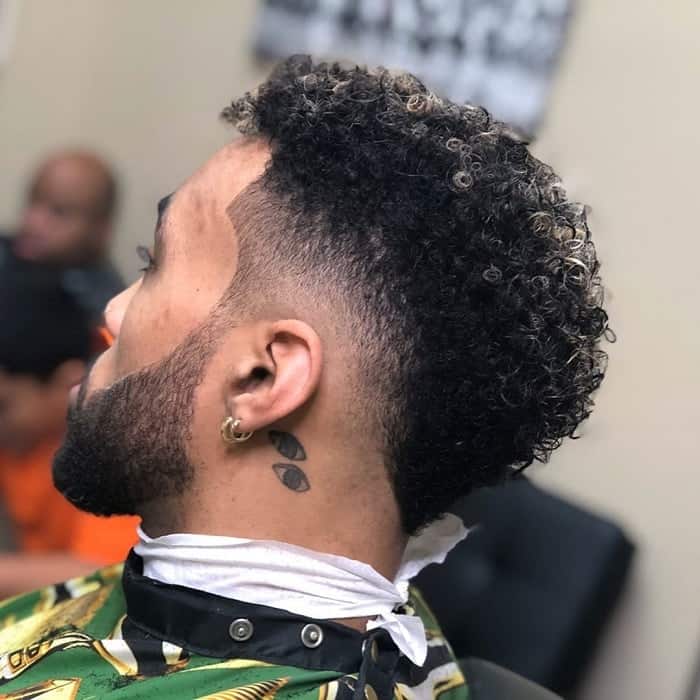 burst fade haircut black men