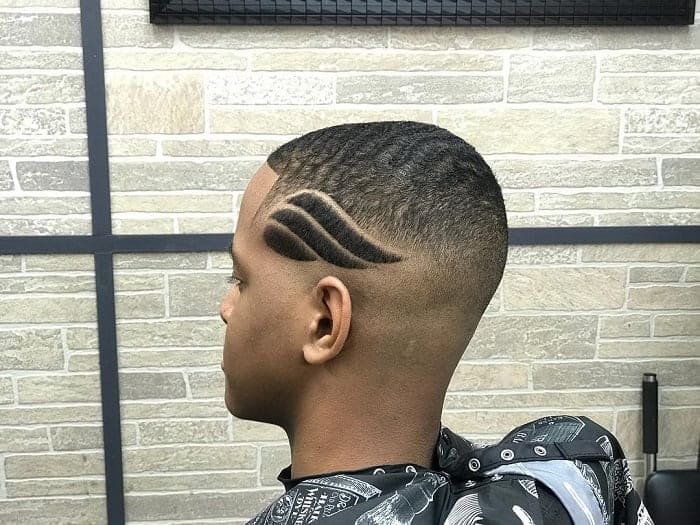 360 waves haircut with designs