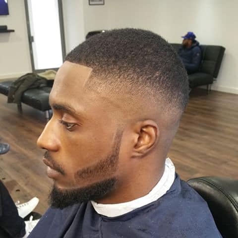 black men Sideburn hairstyle 