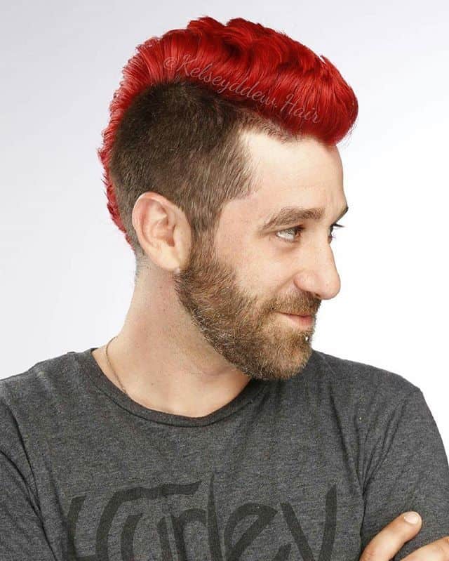 faux hawk color full hairstyle for boy