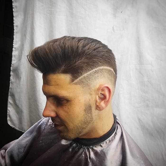 fade burst haircut