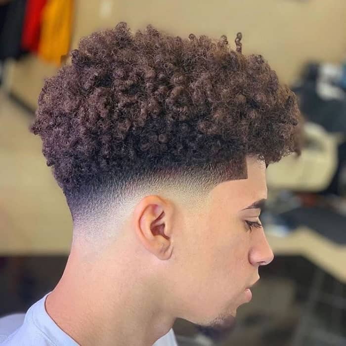 Short Tapered Curly Hair  