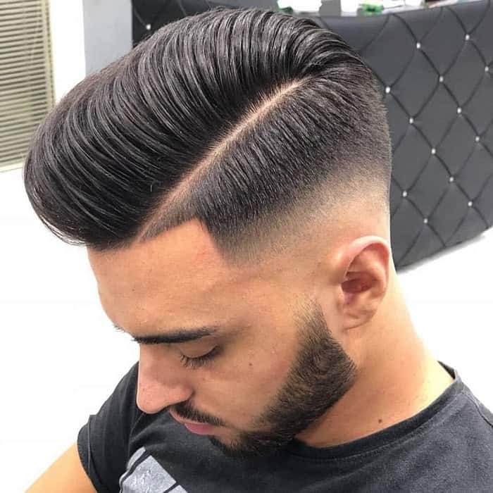 Mid Fade with Comb Over