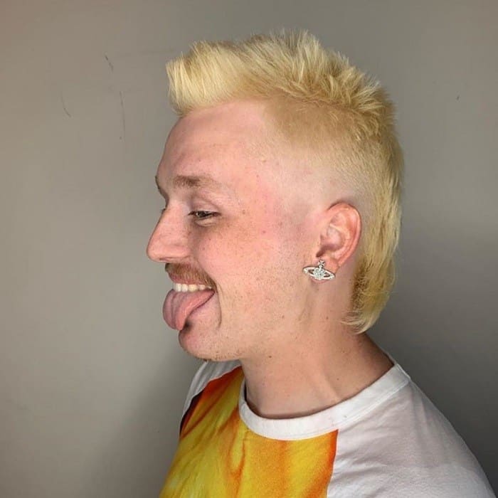 Short Blonde Mullet