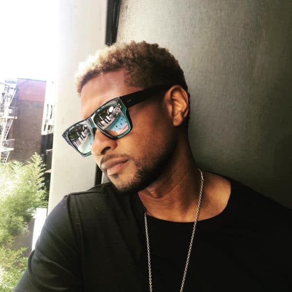 Usher Blonde short hairstyle 