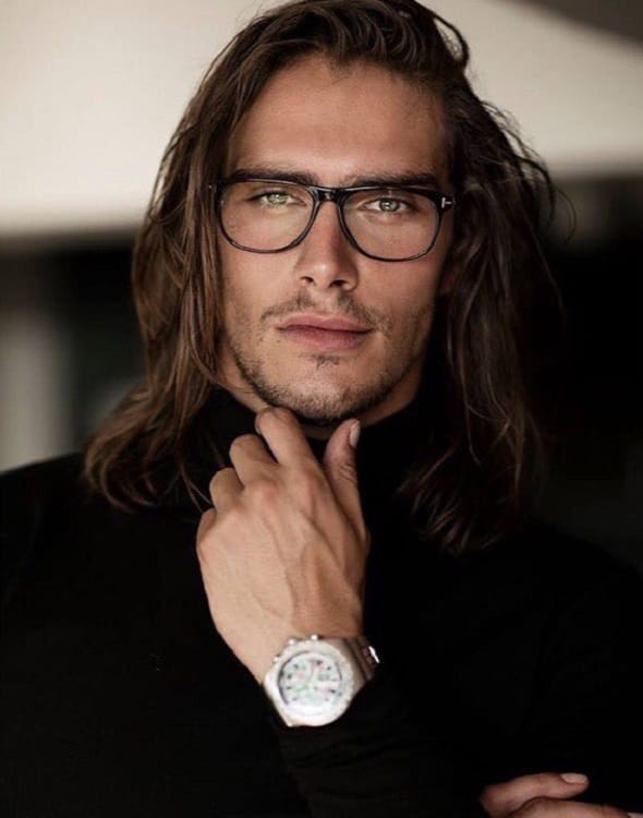 male models with long hairstyle