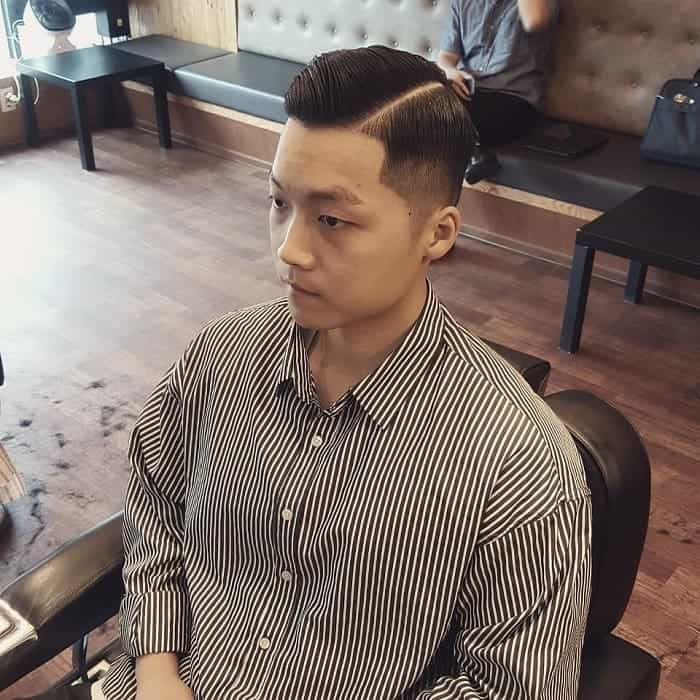 Asian Haircut with Side Part 