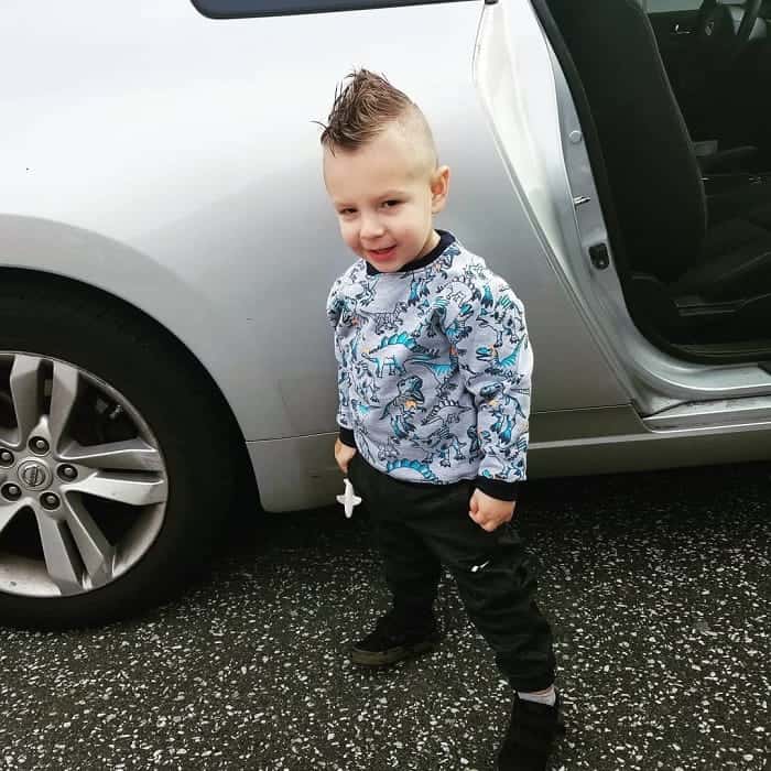 Short Mohawk Fade for Little Boys