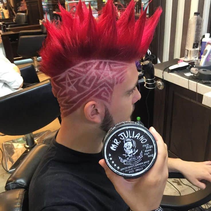 Punk Mohawk 80s hairstyle for men 