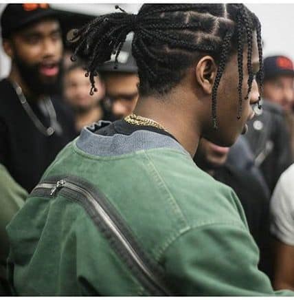 box braids with bun