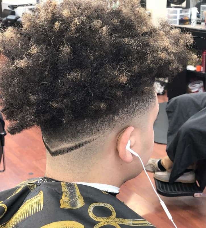 Blowout Taper Fade on Curly Hair  