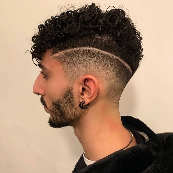 Curly Mohawk Fade