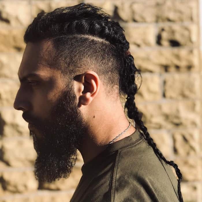 Men's Mohawk Undercut on Long Hair