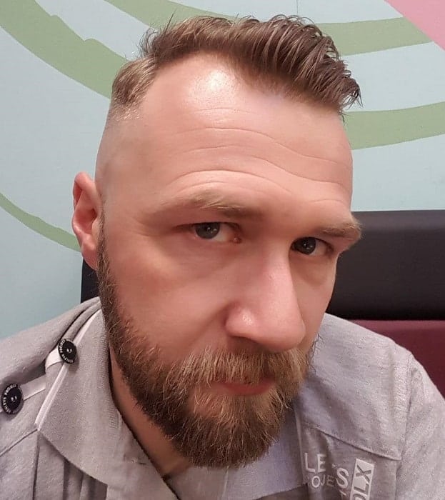 Skin Fade Haircut with Beard