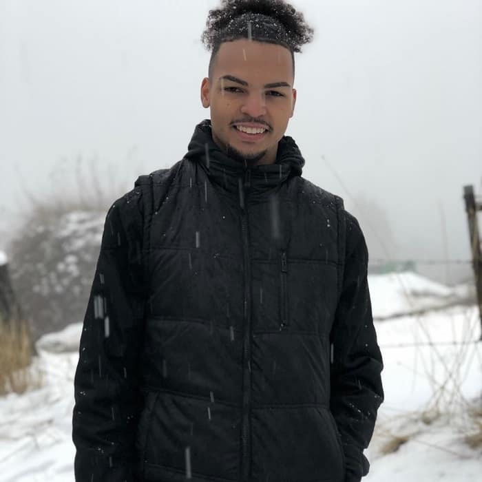 Curly Man Bun with Fade